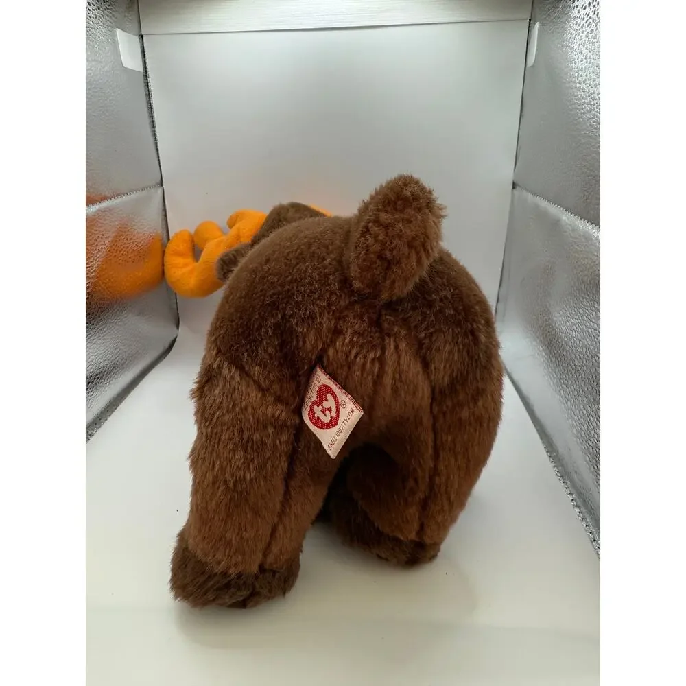 Vintage TY Beanie Buddies Chocolate‎ the Moose Plush Stuffed Animal